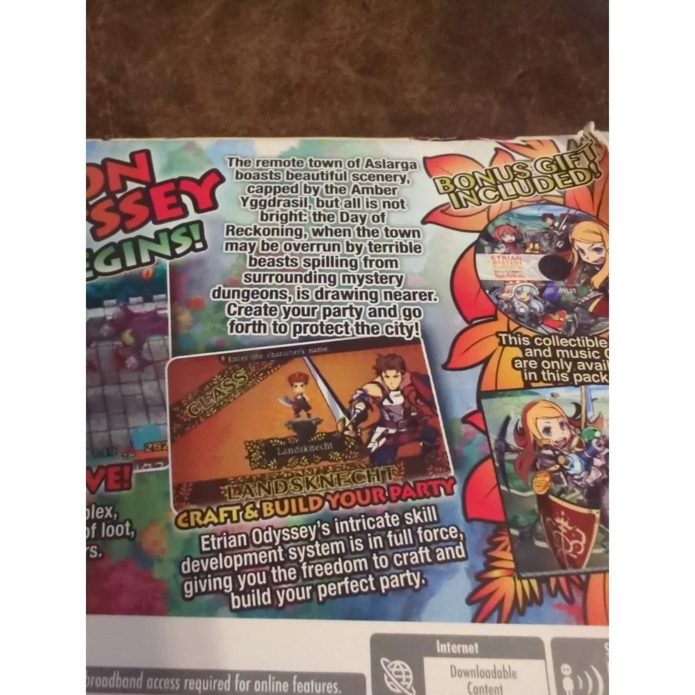 Etrian Mystery Dungeon Special Edition Nintendo 3DS 2015 CIB Outer Box Music CD